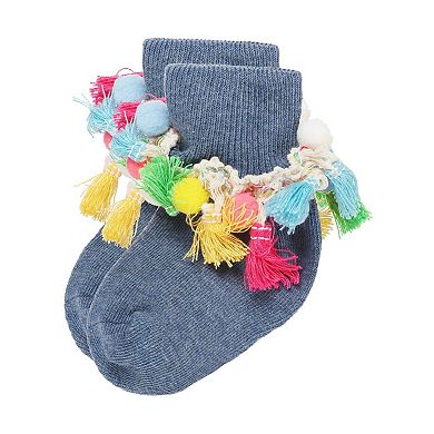 Pom-Pom-Palooza Girls Ankle Socks