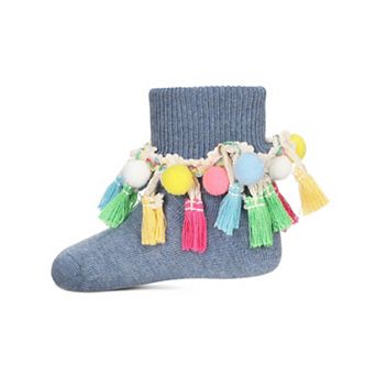 Pom-Pom-Palooza Girls Ankle Socks