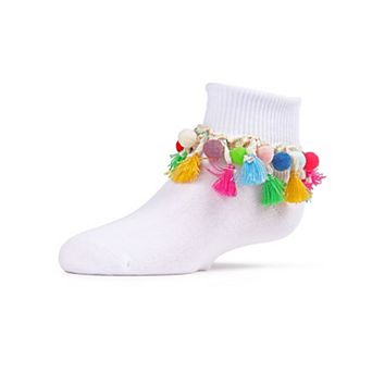 Pom-Pom-Palooza Girls Ankle Socks