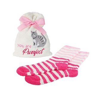 You are Purrfect Cozy Sock & Gift Bag Set