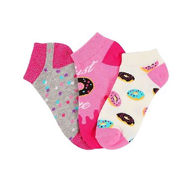 Donut Low-Cut Girls Socks 3-Pack