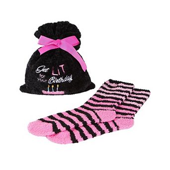 Get Lit Cozy Plush Sock & Gift Bag Set