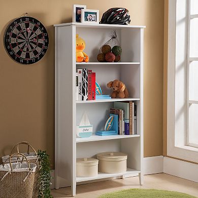 Kings Brand Furniture Samuel 4-Shelf Wood Bookcase