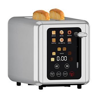 WHALL 2 Slice Toaster, Toasters 2 slice, Smart Bread Toaster, Touchscreen Toaster, Bagel Toasters
