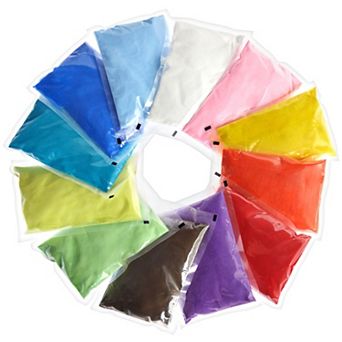 12 Colored Sand for Crafts, Sand Art Play DIY Wedding Vase Filler, 1 Lb Bag
