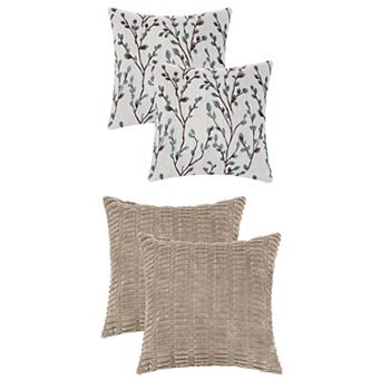 Pack of 4 Decorative Throw Pillow Covers Soft Cushion Covers for Sofa Living Room Couch 18x18 in