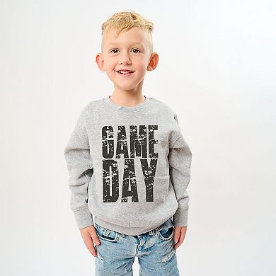 Game Day Block Distressed - Youth Graphic Sweatshirt