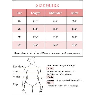 Plus Size Tops for Women V Neck Jacquard Texture Smocked Shoulder Ruffle Sleeve Summer Casual Blouse