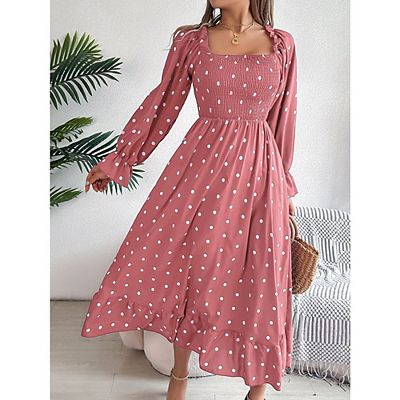 red long sleeve shift dress Jodifl Boutique Clothing