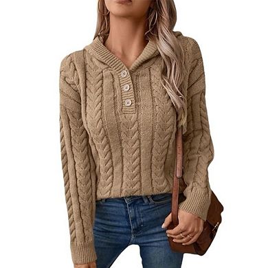 Sweaters for Women Knit Long Sleeve Chunky Pullover Sweater Fall Jumpers Winter Warm