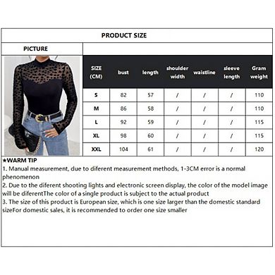 Womens Mesh Sheer Long Sleeve Top Crew Neck See Though Shirts Ruched Casual Going Out Blouses