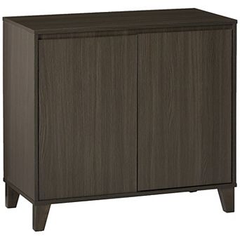Kings Brand Furniture Carmelo 2-Door Accent Cabinet, Oak Gray