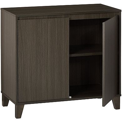 Kings Brand Furniture Carmelo 2-Door Accent Cabinet, Oak Gray