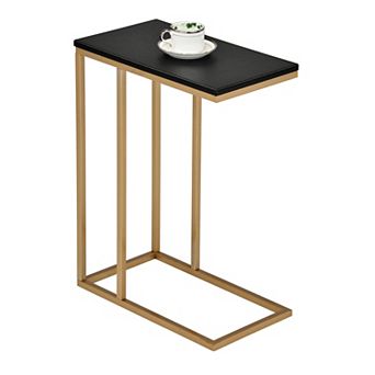 Kings Brand Furniture C-Shaped End Table Side Table for Sofa and Bed Couch Table TV Tray