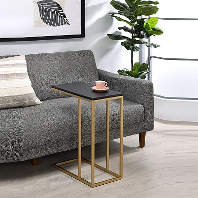 Kings Brand Furniture C-Shaped End Table Side Table for Sofa and Bed Couch Table TV Tray
