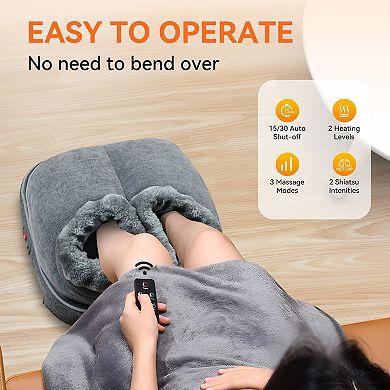Snailax Shiatsu Foot Massager Machine with Heat, Foot Warmer