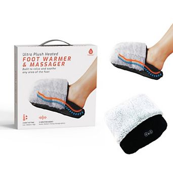 Ultra Plush Heated Foot Warmer & Massager Cozy Relief Anytime, Anywhere