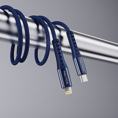 Nautica CB310 USB-C to Lightning Cable with LED Light Fast Charger for iPhone 15, 16 & More