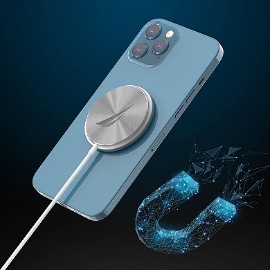 Nautica CH200 15W MagSafe Wireless Charger Magnetic Fast Charging Pad for iPhone & Samsung