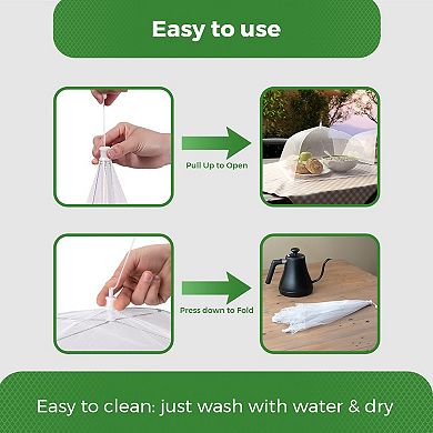 3 Pack Large & Tall 17x17 Inches Pop-Up Mesh Food Covers Tent Umbrella