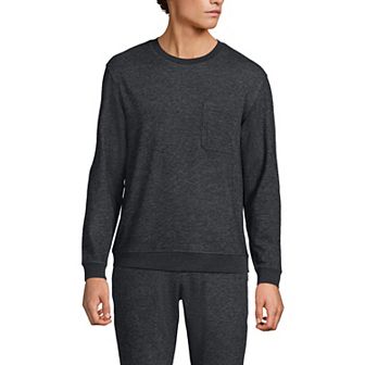 Men's Lands' End Long Sleeve Brush Back Crew