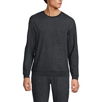 Men's Lands' End Long Sleeve Brush Back Crew