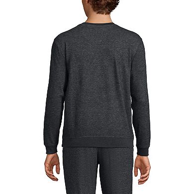 Men's Lands' End Long Sleeve Brush Back Crew
