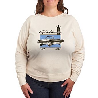 Plus Size Ford 1962 Galaxie Distressed French Terry Long Sleeve Tee