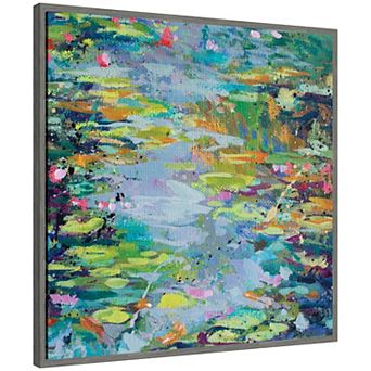 Sylvie Waterlilies at Giverny Framed Canvas by Rachel Christopoulos