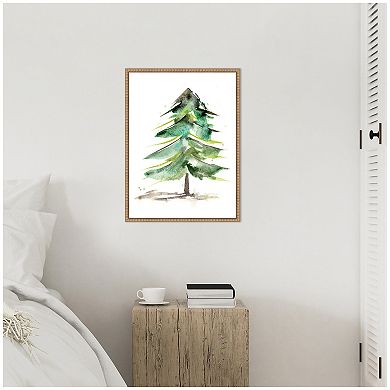 Sylvie Winter Spruce Framed Canvas by Xizhou Xie
