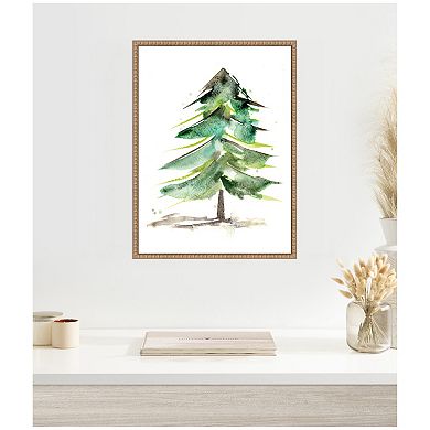 Sylvie Winter Spruce Framed Canvas by Xizhou Xie