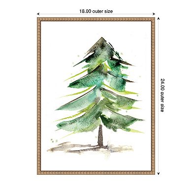 Sylvie Winter Spruce Framed Canvas by Xizhou Xie