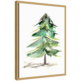 Sylvie Winter Spruce Framed Canvas by Xizhou Xie