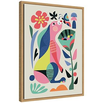 Sylvie Wild Rabbit Framed Canvas by Rachel Lee