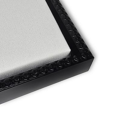 Sylvie Traditional Tree Linen Textured Framed Canvas by The Creative Bunch Studio