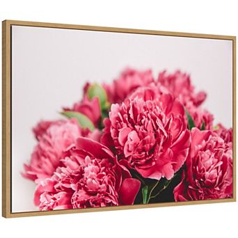 Sylvie Stunning Bright Pink Flowers Framed Canvas by Patricia Hasz of Patricia Rae Photography