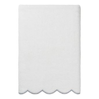 Linum Home Textiles ADORNIA Turkish Cotton Scallop Bath Towel