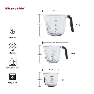 KitchenAid® 3 Angled Measuring Jugs Set
