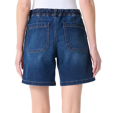 Petite Gloria Vanderbilt Patch Pocket Jean Shorts