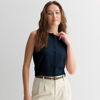 Juniors' SO® Lightweight Sleeveless Cardigan