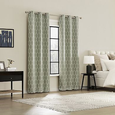 Sun Zero 2-pc. Stinson Distressed Ogee 100% Blackout Grommet Curtain Panel Set