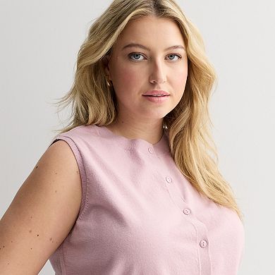 Juniors' Plus Size SO® Lightweight Sleeveless Cardigan