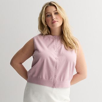 Juniors' Plus Size SO® Lightweight Sleeveless Cardigan