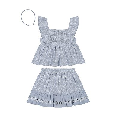 Girls 4-6 Little Lass 2-Piece Top & Skort Set