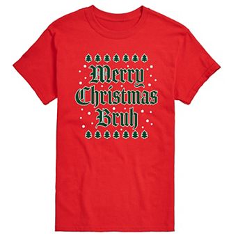 Men's Merry Christmas Bruh Graphic Tee