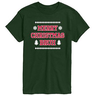 Men's Merry Christmas Bruh Graphic Tee