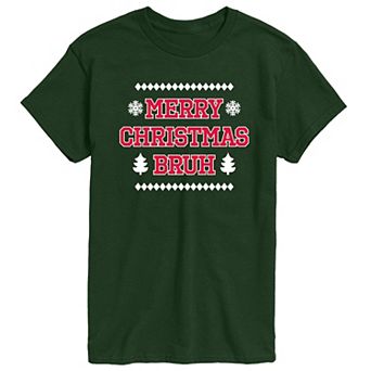 Men's Merry Christmas Bruh Graphic Tee