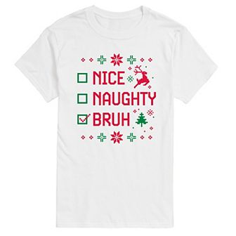 Men's Nice Naughty Bruh Graphic Tee