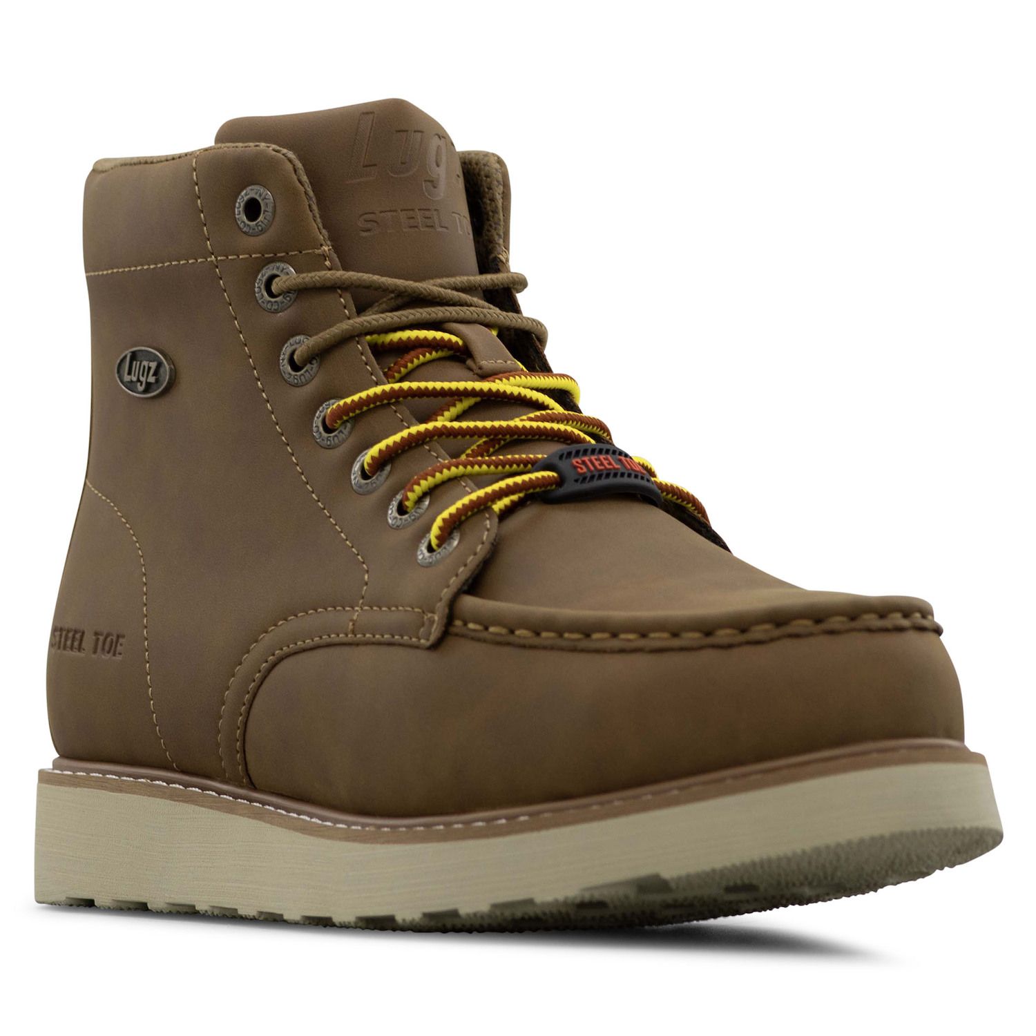 NWT Lugz Monterey ST Steel Toe Work Boots Walnut/Gum/Cream Men’s Size 10 Men main image 3
