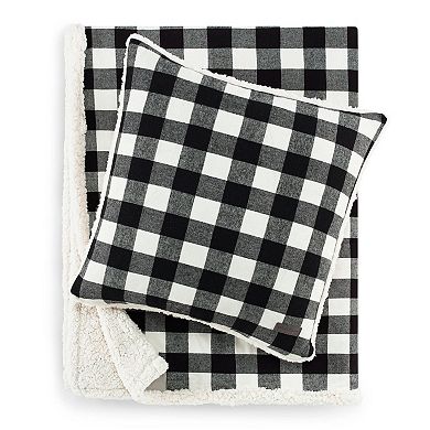 Eddie Bauer Cabin Plaid Throw Blanket & Pillow Set